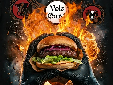 Flammegrillede angusburgere fra Vøle Gard